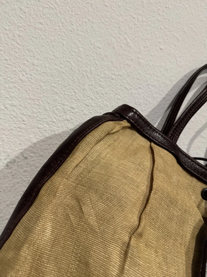 Bolso de Hombro R&Y Augousti Tejido Grande De Colección Cuero + Acento Raya Foto 2 de 4