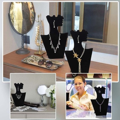 Jewelry Mannequin Pendant Organizer Velvet Jewelry Display Stand - Picture 6 of 6