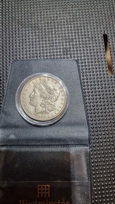1889 USA Morgan Silber Dollar Münze in Kapsel 90% reines Silber Philadelphia Mint