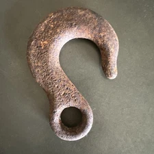 Vintage Iron Metal Hook Farm Tool Logging Farmhouse Decor Antique 6” Heavy