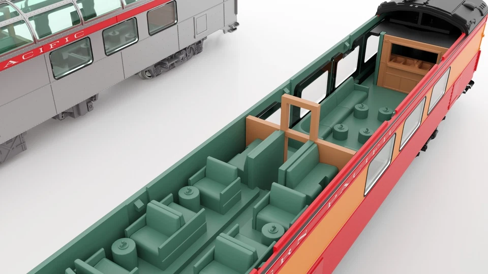 Rapido N Scale 575011 Amtrak (Phase I Scheme 1972+) ~ Dome Lounge Car ~ #9371 - Image 3 of 4