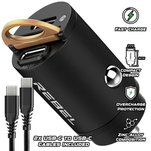 12V / 24V Dual 65W USB C Fast Charging Adapter Cigarette Lighter Car Charger