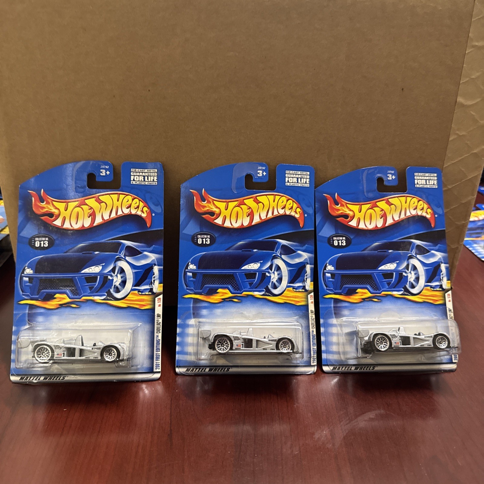 (3) Hotwheels Cadillac LMP 2001 1st Edition Read Description