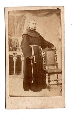 Franciscan Monk / Monk Carte de Visite c. 1860 Paris Périchet Photographer CDV