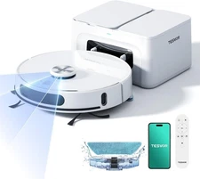 Robot Vacuum Mop Combo Self Emptying Station for 70 Days Cleaner LiDAR SILVER