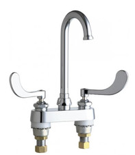 Chicago Faucets Deck-mounted manual faucet with 4" centers, 895-317FCABCP