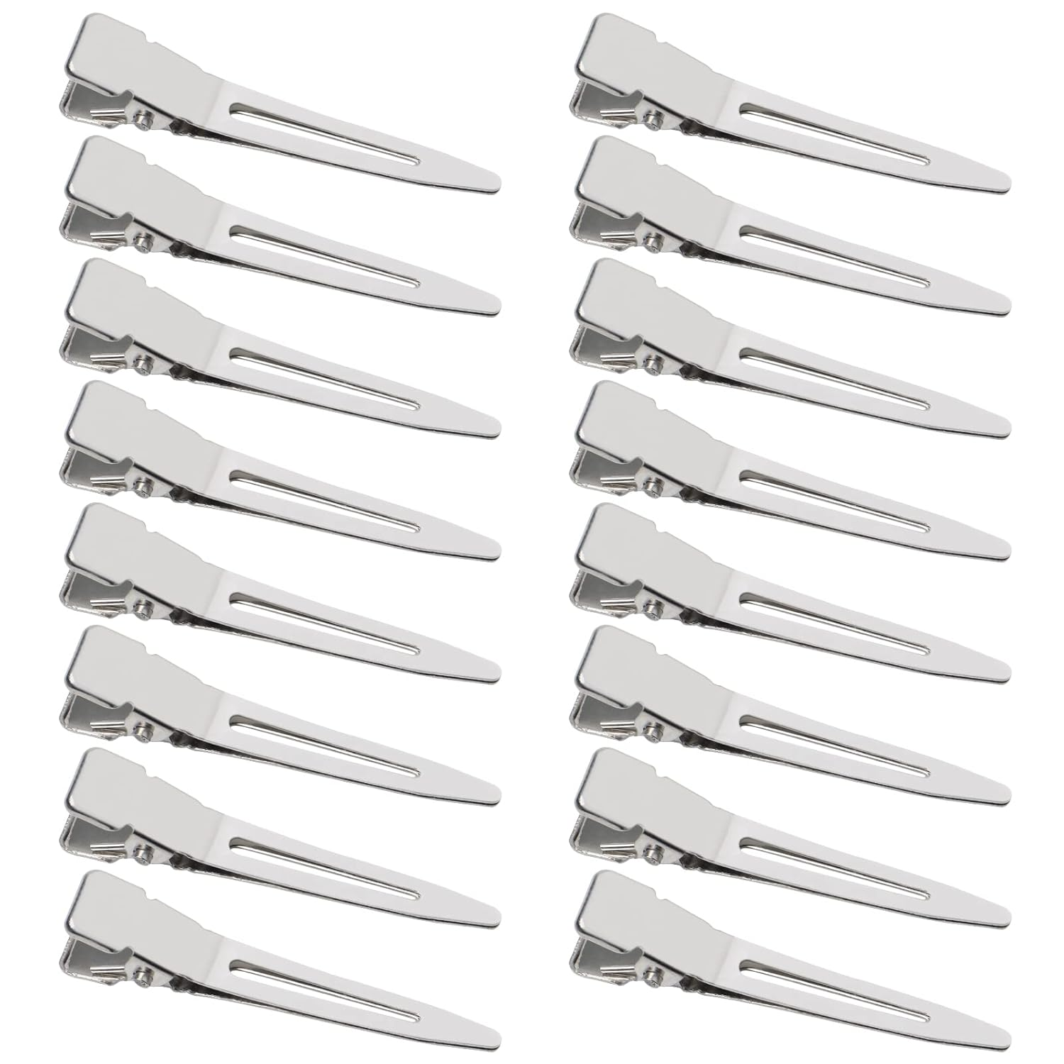 100 Pack Silver 1.77 Inch Duckbill Pin Curl Clips for Hair Setting