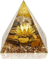 Hopeseed Orgone Pyramid Flower of Life Orgonite Money Healing Crystals Pyramid f