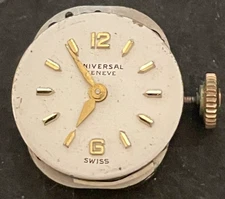 Vintage Universal Geneve Cal 801 Women's Watch Movement Good Balance 17j Swiss