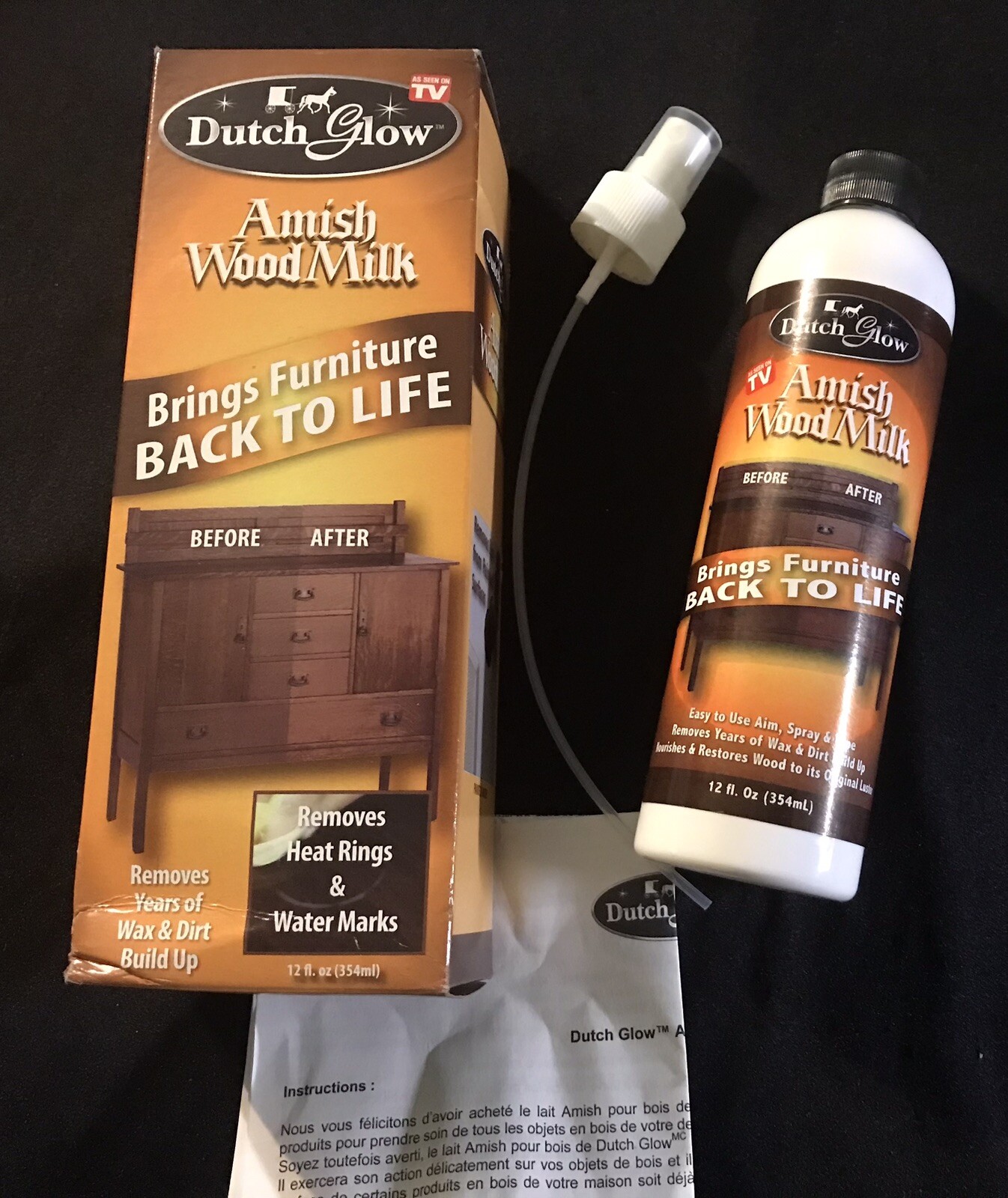 Dutch Glow Amish Wood Milk Furniture Polish 12 fl oz 885939846185 eBay