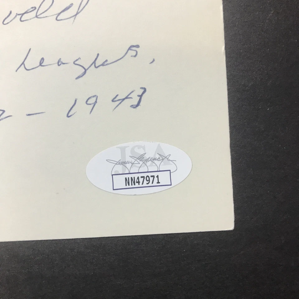 Alfred Al Todd Signed 3x5 Index Card Cubs and Dodgers JSA CERTIFIED Autograph - Image 4 of 4