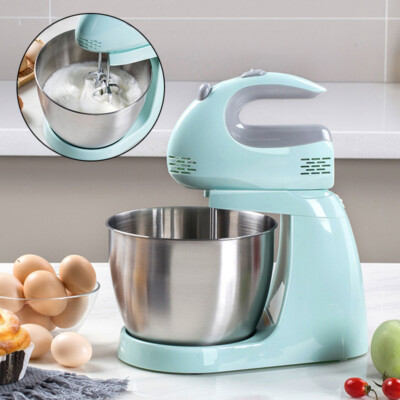 220V 150W Electric Cake Stand Mixer for Dough Multi Food Mixing Bowl Beater UK