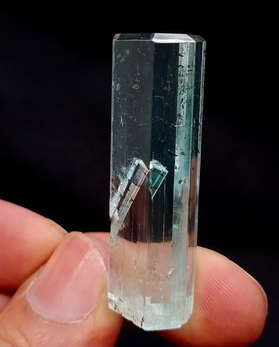 AQUAMARINE -80 CARATS RE-POLISHED AQUAMARINE RUTILE CRYSTAL PAKISTAN, (Ft-88),, - Picture 2 of 7