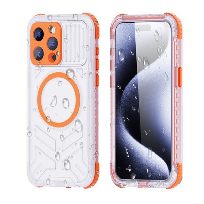 For iPhone 15 Pro Max Waterproof Shockproof Mag Safe Case with Screen Protector