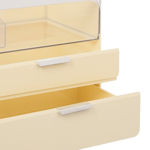 Organizador Maquillaje 3 Plantas Amarillo Organizador Cosmético con Tapa y Cajones - Imagen 15 de 22