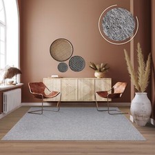 Tappeto Camera Da Letto Soggiorno Pelo Corto Etnico Monocromatico Scandi