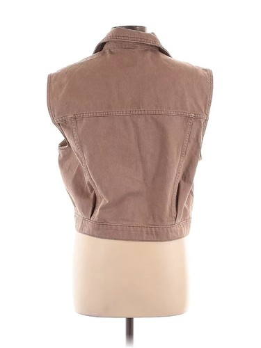 Wild Fable Damen Denim Mineral Dyed Trucker Weste Braun Größe XS - Bild 10 von 13
