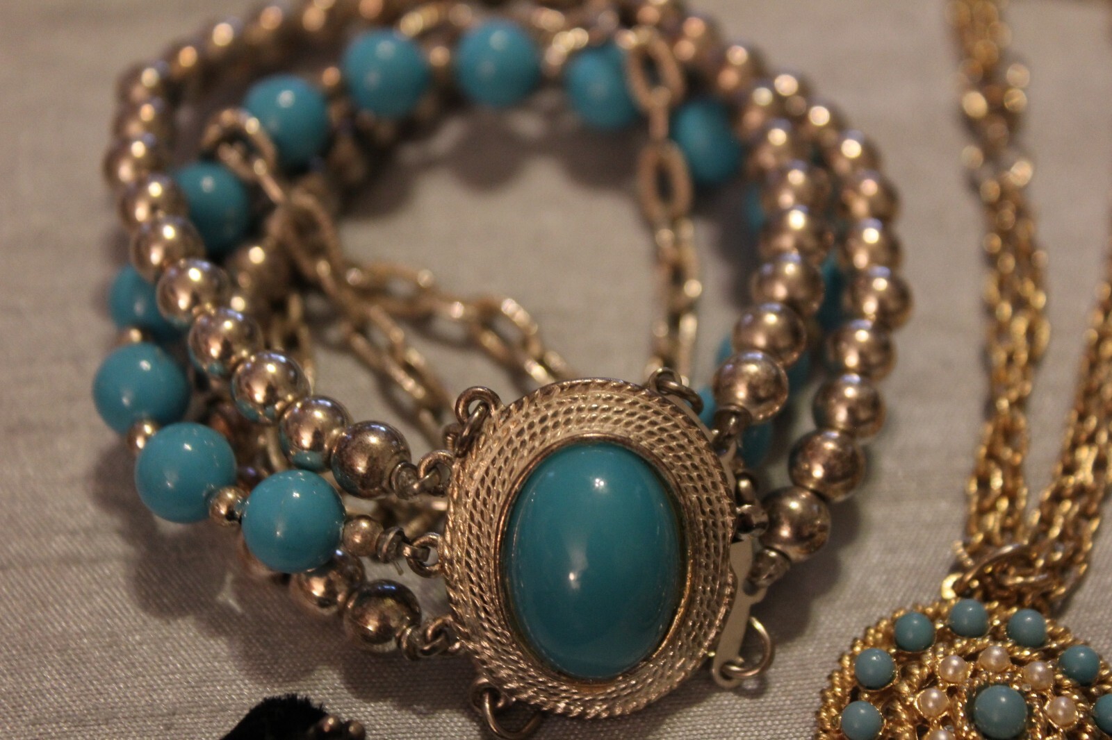 Vintage Faux Turquoise Jewelry Lot Necklaces Bracelets eBay