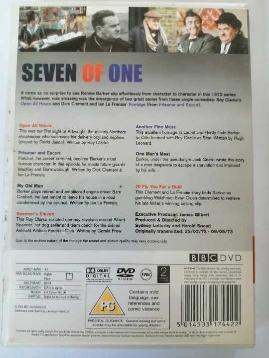 DVD Seven of One. Ronnie Barker. Porridge. Open All Hours. Free UK