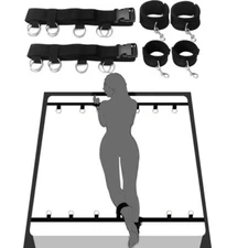 Bondage Bed Restraint Couples Love Aid Straps BDSM Belt Handcuffs Ankle Cuffs US