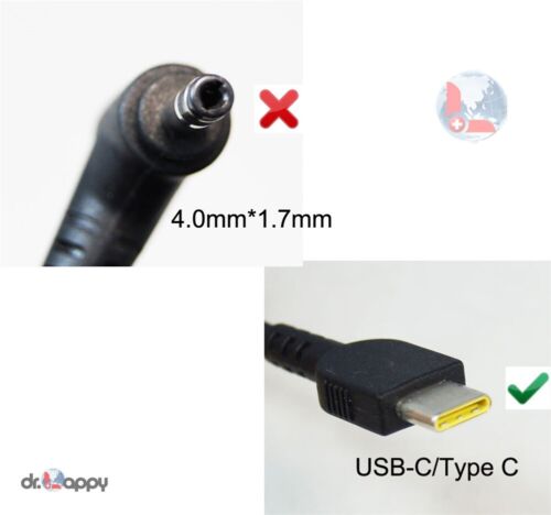 65W USB-C Type C Power Adapter Charger for Lenovo ThinkBook 14s G2 ITL 20VA - Foto 4 di 6