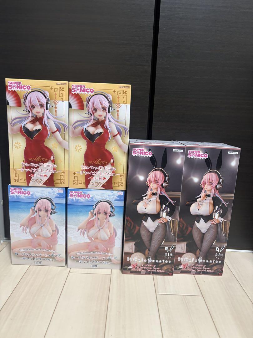Super Sonico Figure Bunny Swimsuit Chinese Dress Set 6