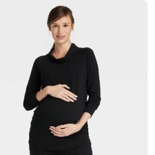 Pullover Maternity Black Sweatshirt Size XS Isabel Maternity Very Soft