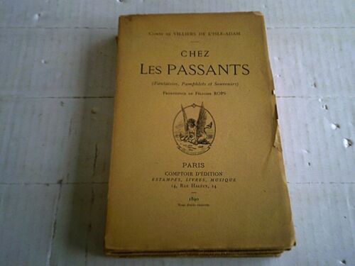 COMTE DE VILLIERS DE L'ISLE ADAM CHEZ LES PASSANTS COMPTOIR D'EDITION ROPS 1890 - Photo 1/20