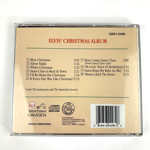 Elvis' Christmas Album by Elvis Presley CD 1987 RCA Camden Classics CAD1-2428 - Picture 2 of 7