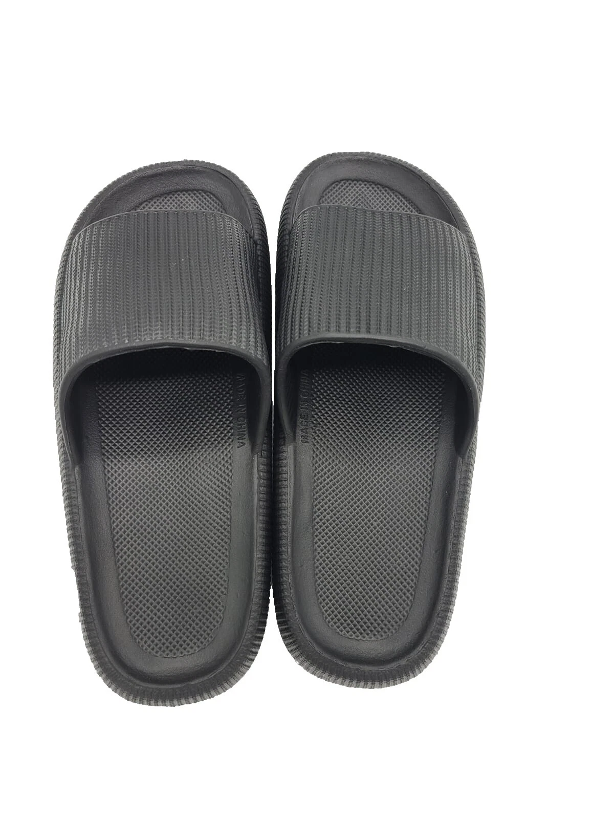 Pantuflas superiores de plástico liso para mujer