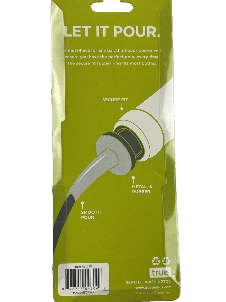 Tapón/vertedor True Stream negro/plateado caucho/acero inoxidable Foto 3 de 4