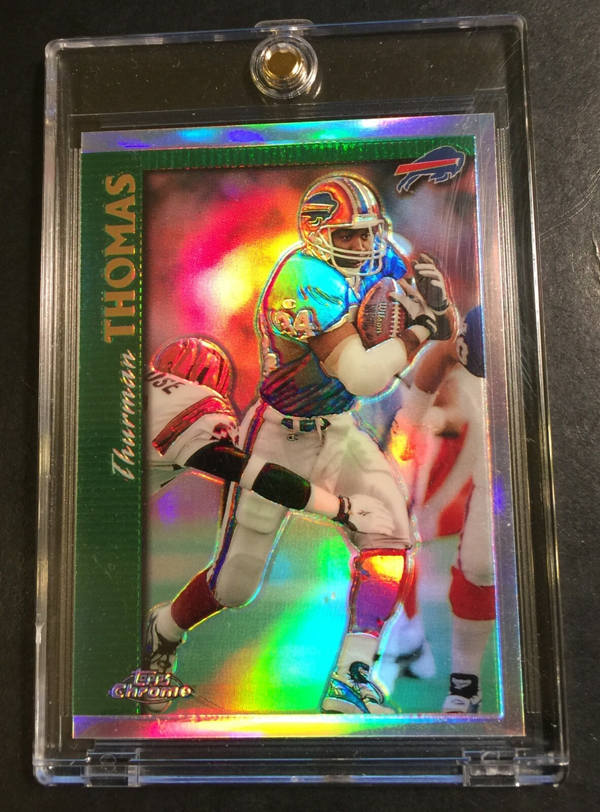 1997 THURMAN THOMAS TOPPS CHROME REFRACTOR #31 BULLS HOF