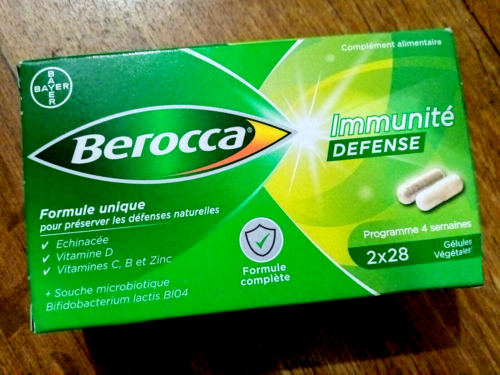 BEROCCA Immunité Défense Vitamines B & C & D Zinc Minéraux 56 Gélules Végétales - Photo 1/3