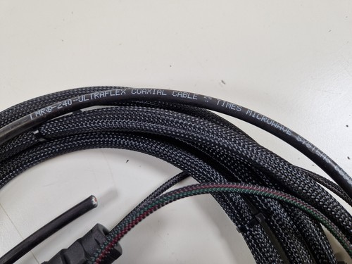 Coaxial antenna RF cable assembly LMR-240 6GHz N Plug & Bulgin 2-pin sockets 4m - Picture 6 of 7