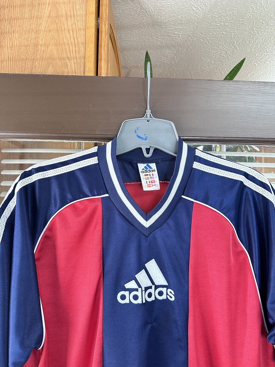 ウェア 90s adidas soccer practice jersey kit Rare Vintage 90's Adidas USA US World Cup Team Futbol Soccer