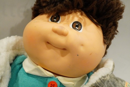 Cabbage Patch Kids Designer Line Brown Hair Gray Denim Jean Jacket Pants RARE b9 - Picture 9 of 11