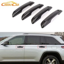 4pcs Carbon Fiber Door Handle Cover Trim Accessories For Jeep Grand Cherokee 22