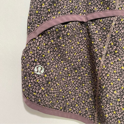 Lululemon Run Speed Short Size 10 Purple Dots Athletic Training Gym Lightweight - Picture 5 of 9