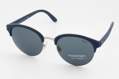 Polo PH1427 5620/87 Herren Sonnenbrille rund getönt Gestell matt blau 51 mm