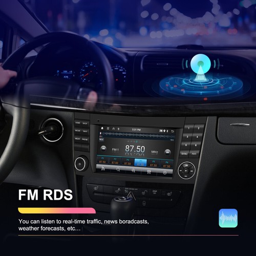 Per Mercedes Benz Classe E W211 C219 Carplay Autoradio Android 15 GPS con Fotocamera - Foto 12 di 24