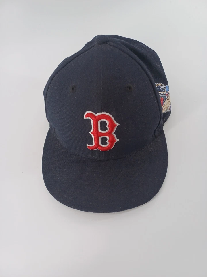 Chapéu New Era Boston Red Sox Youth 6 5/8 azul 2013 World Series outono clássico casual - Imagem 2 de 4