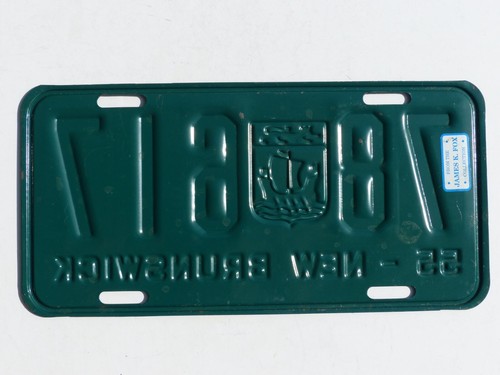 Nice Used 55 1955 New Brunswick Canada Passenger Car License Plate #78 617 Crest - Picture 4 of 4