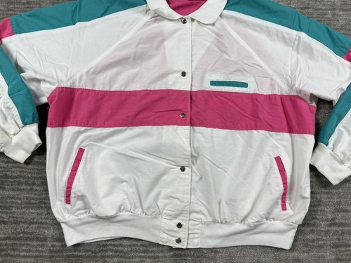 Bay Club by Catalina Jacket Womens 16 Multicolor Snap Made in USA 90s - Picture 3 of 15