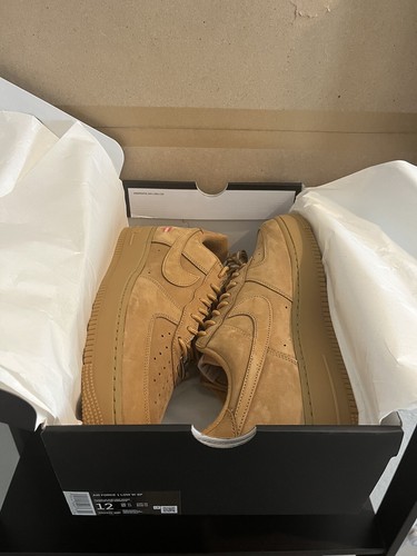 DS Men Size 12 - Nike Air Force 1 Low SP x Supreme Wheat 2021 - DN1555-200 - Picture 5 of 9