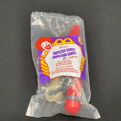 VTG 1999 McDonald s Happy Meal Toy Inspector Gadget Arm Squirter #6 New Sealed