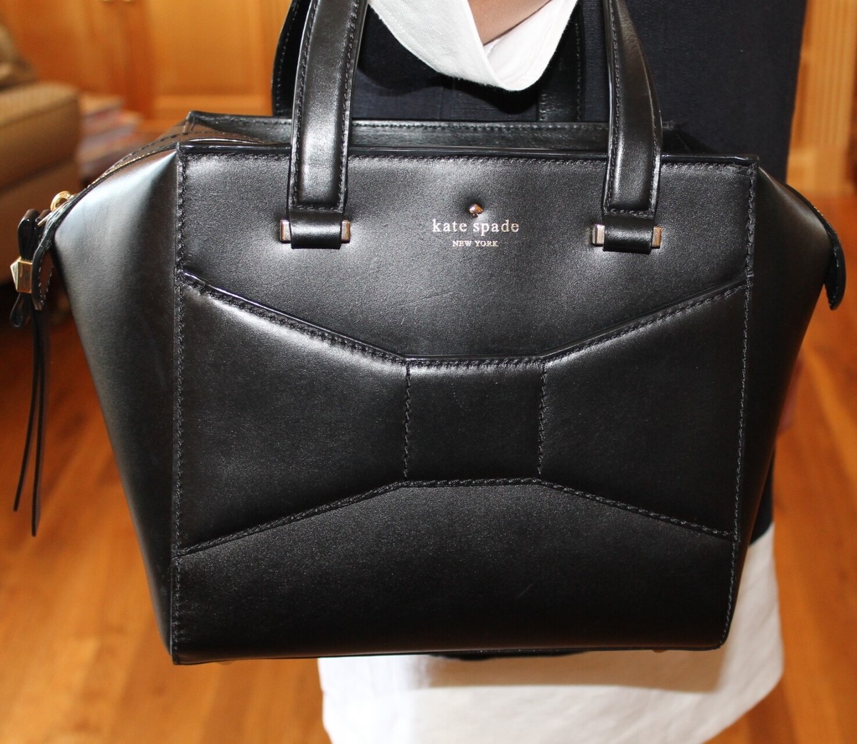 Kate Spade New York 2 Park Ave Small Beau Bag BLACK Leather