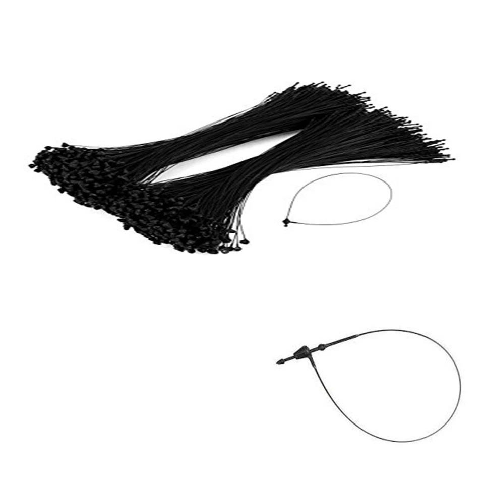 SHOPFITTING-UK SCHWARZ AVERY DENNISON 5 Zoll SCHLOSSANHÄNGER VERSCHLUSS SCHLAUFE SICHERHEITSVERSCHLUSS KABELBINDER