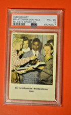 PSA 4 Fußball Sammelkarte Schütt 1960 Ein Autogramm von Pele Brasilien ungeklebt