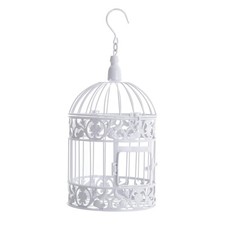 19x35cm Wedding Bird Cage Flower Candle Holder Planter Retro Hanging Birdcage