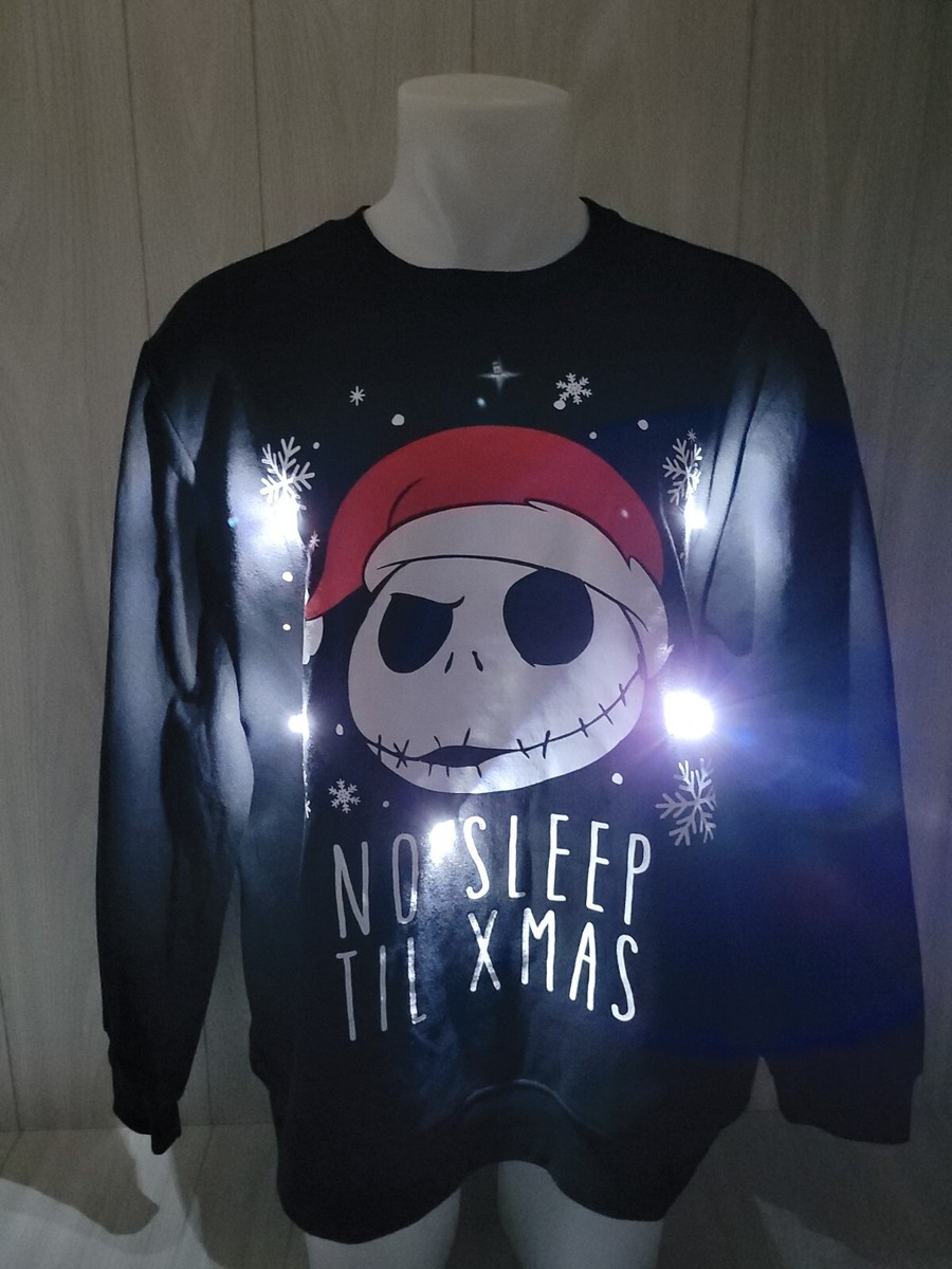 Lighted Nightmare Before Christmas Sweater XL Jack